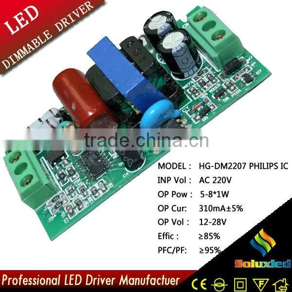 china manufacturer soluxled LED DIMMER driver/switching 5-8*1W