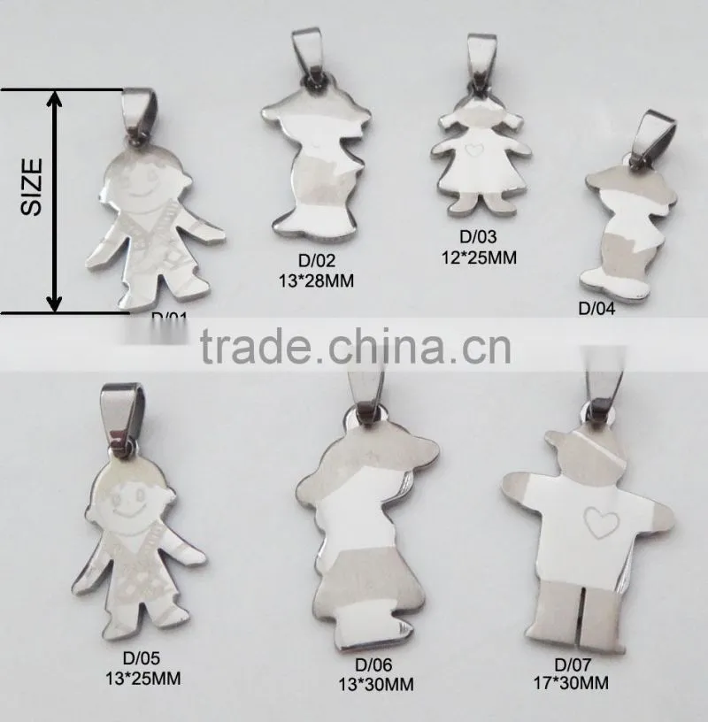 Stainless Steel Angel Wing Charms