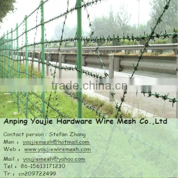 Hot / electro galvanized barbed wire (factory)