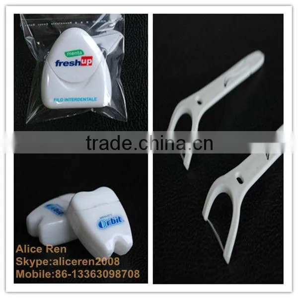 Y type dental floss picks/toothpick
