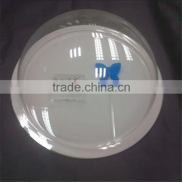 Custom large clear acrylic dome, glass dome with base