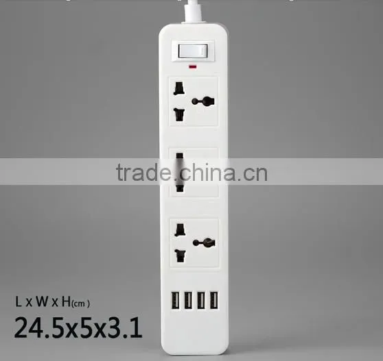 2500w power extension socket with USB charging port