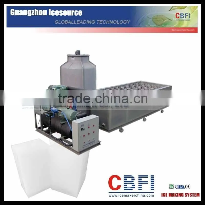 Ice block maker machine with brine tank 3000kg per day