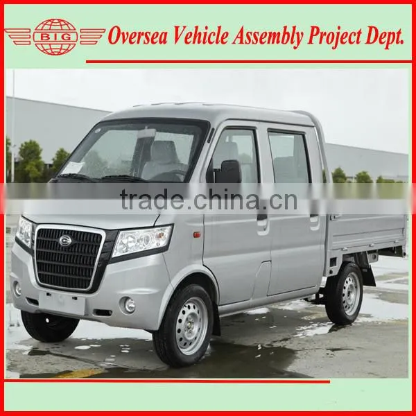 assemble RHD/LHD RWD double cabin gasoline mini truck with SKD/CKD parts
