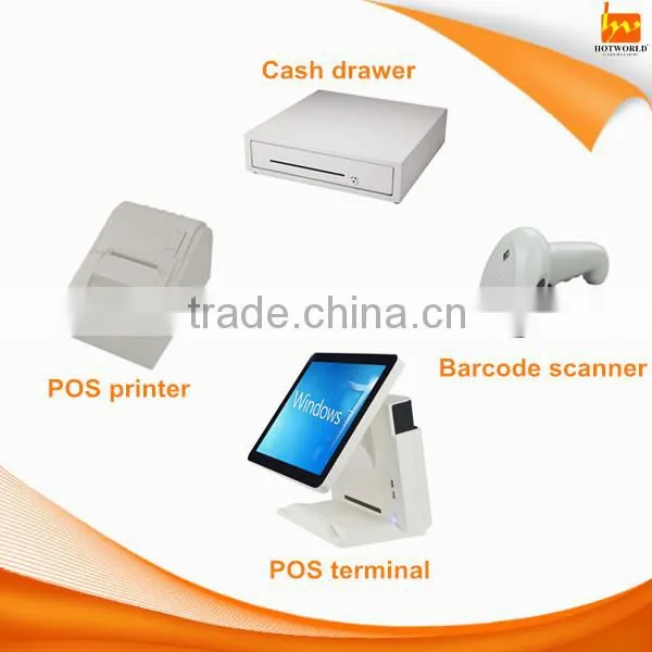 15 inch touch screen 12V 5A USB port dual core Android POS terminal machine