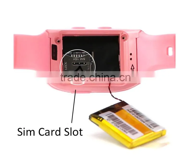 Students Wrist silicon water resistant location talking SOS panic button watch GPS Tracking kids Watch