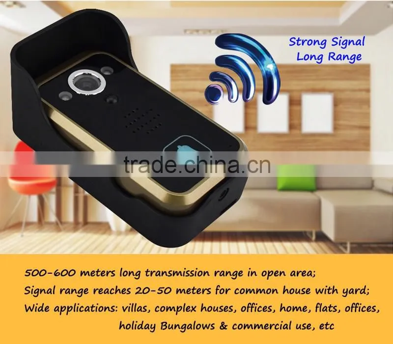 2.4G Digital Wireless Video Audio Door Phone Intercom System for Apartment