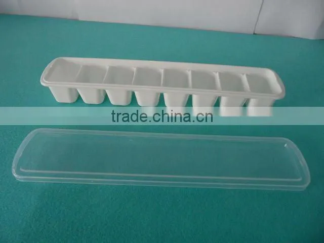8 lattices Plastic PP Ice Mold with lid