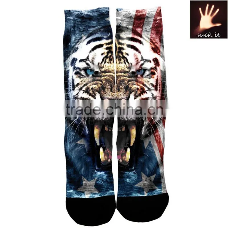 100% combed cotton young boy 3d tube Socks with Creative Designs