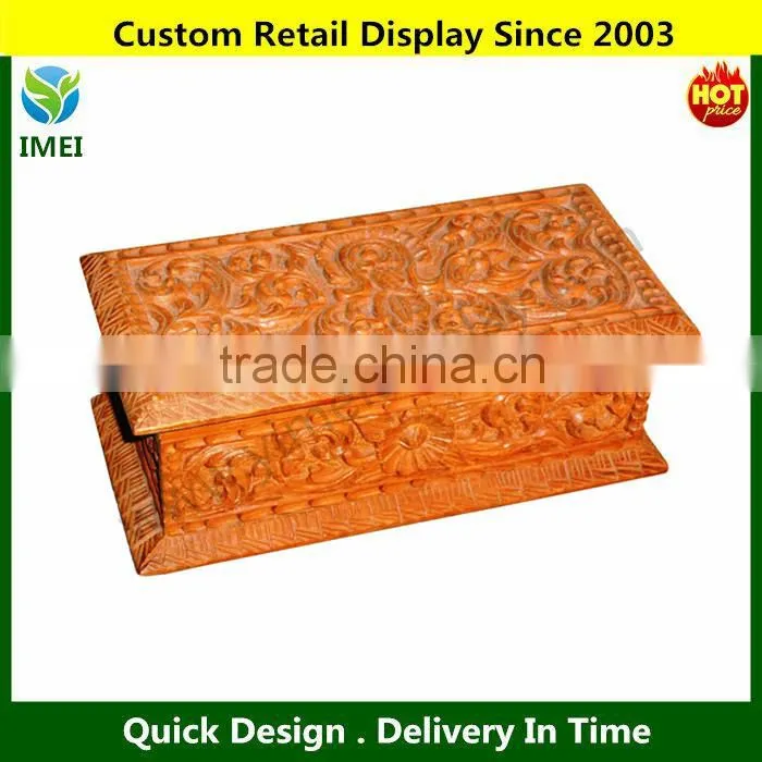 carved wood box/ storage box/ hand painting 10X5X4' YM3-113