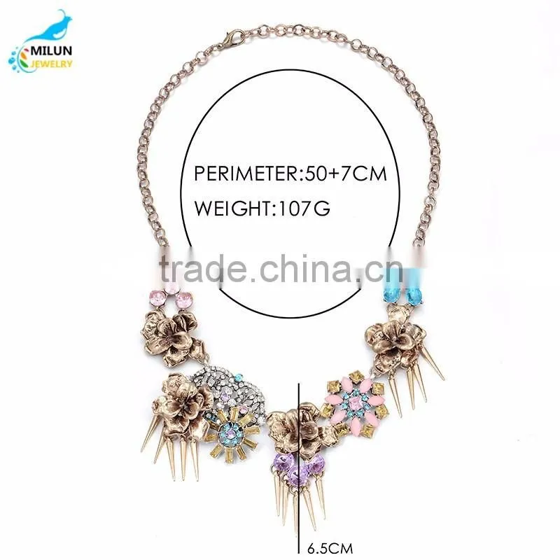 Fashion Women Gold Maxi Metal Tassel Bib Choker Necklace