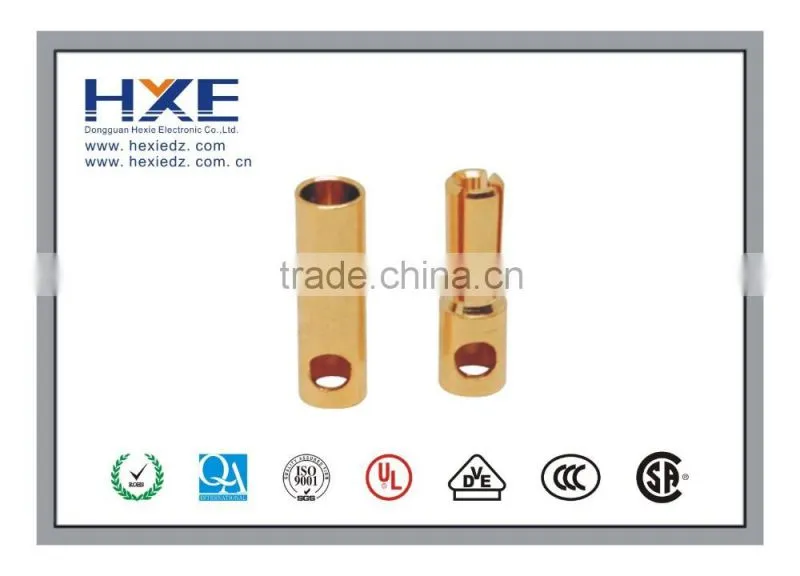 High voltage banana plug gold plated male and female 5mm banana plug connector