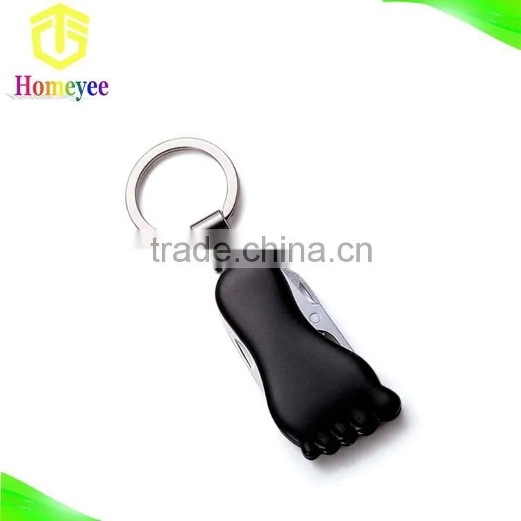 Toe Shape Multifunction Pocket Knife With Key Ring