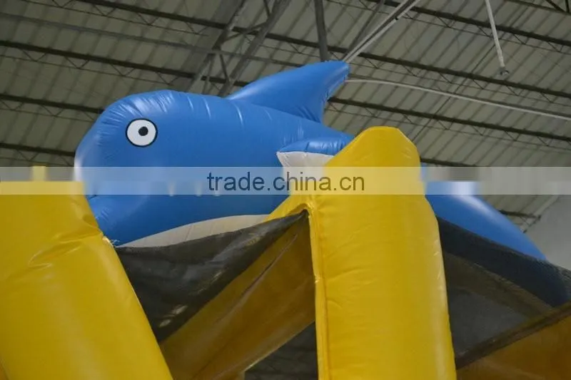 SUNJOY Funny dolphin inflatable house bounce kids water slide