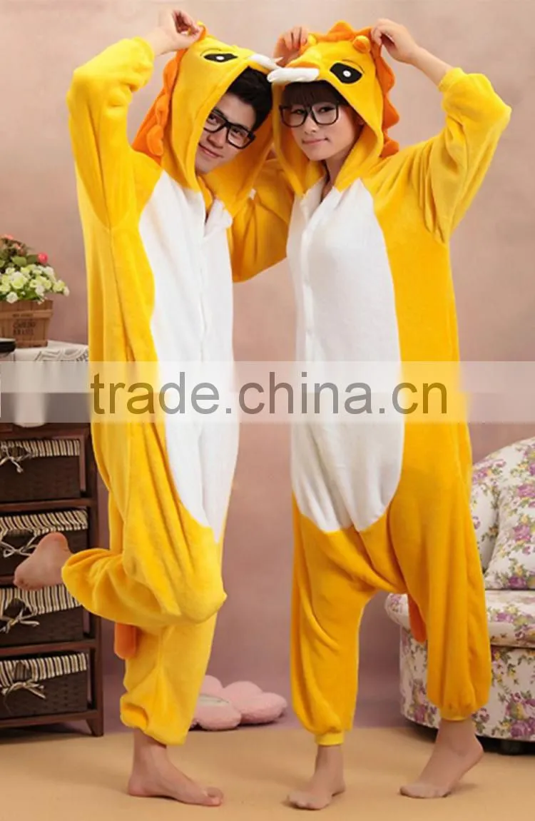 New Brave Golden Lion Adult Animal Winter Pajama Fleece Onesie KK853