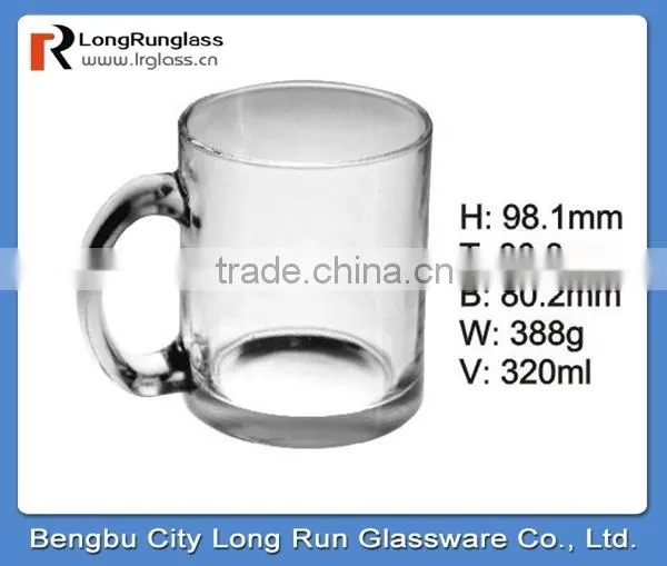 LongRun 8oz clear transparent drinkware custom classical design glass cup wholesale