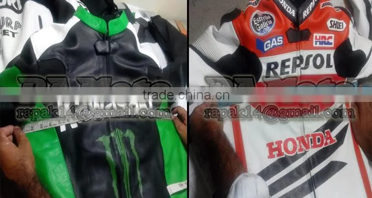 Motorcycle leather suit, one piece