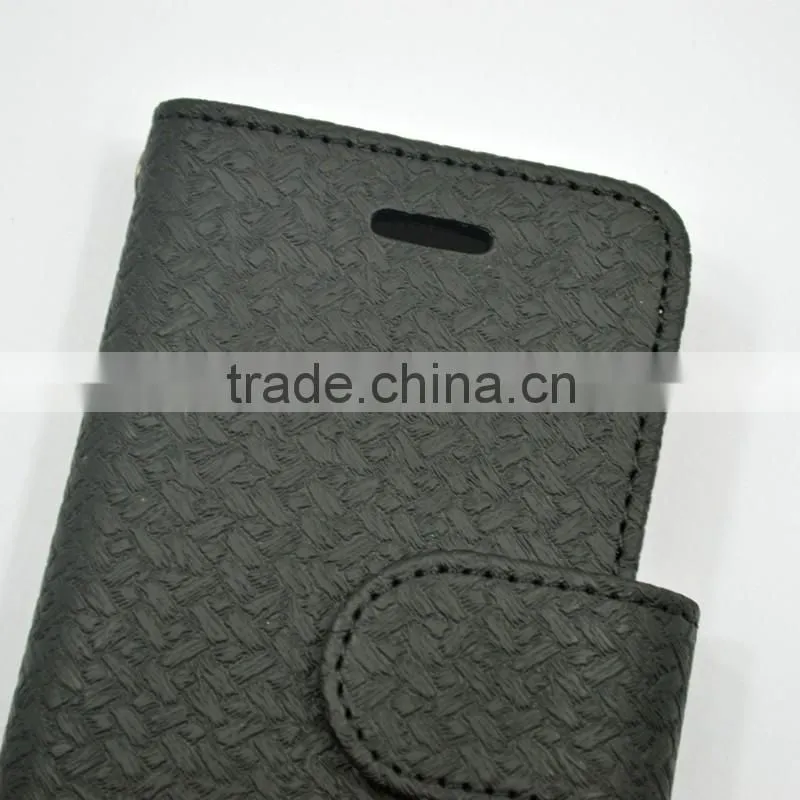 Mat Grain PU Leather Phone case for iphone 6 with Card Slots , Strap Holder and the Magnet Cover