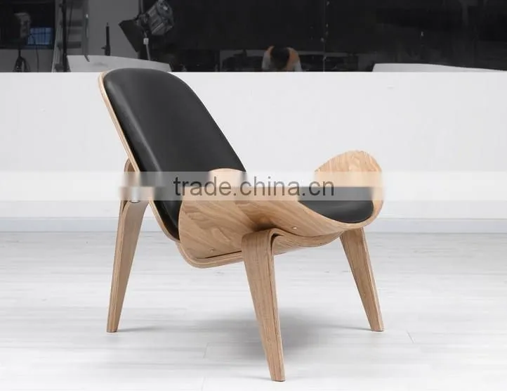 Hot selling plywood leather chair bentwood chair