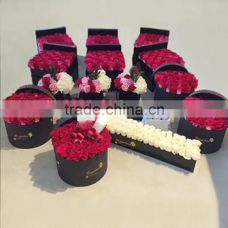 Luxury single rose packaging box with magnetic lid
