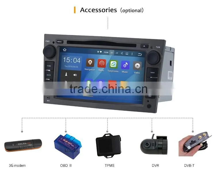 7 Inch Full Touch Screen android rmvb mkv car GPS radio dvd player for Opel Antara