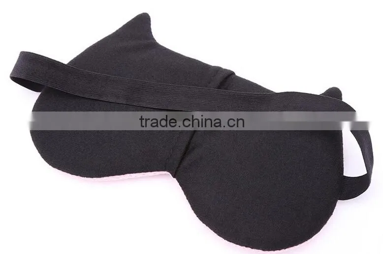 Fashion Design Eye Shade Fox Shape Remove Dark Circles Steam Warm Sleeping Eye Mask with gel ice pack