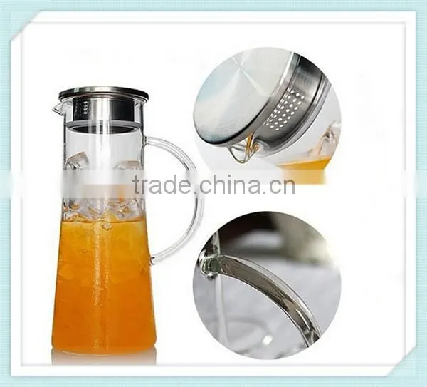 High borosilicate double wall glass teapot new desin double wall glass tea infuser for sale