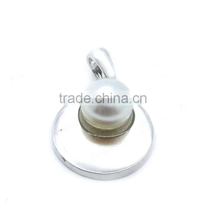 2014 trendy design pearl pendant rhodium plated pendant factory direct sale jewelry
