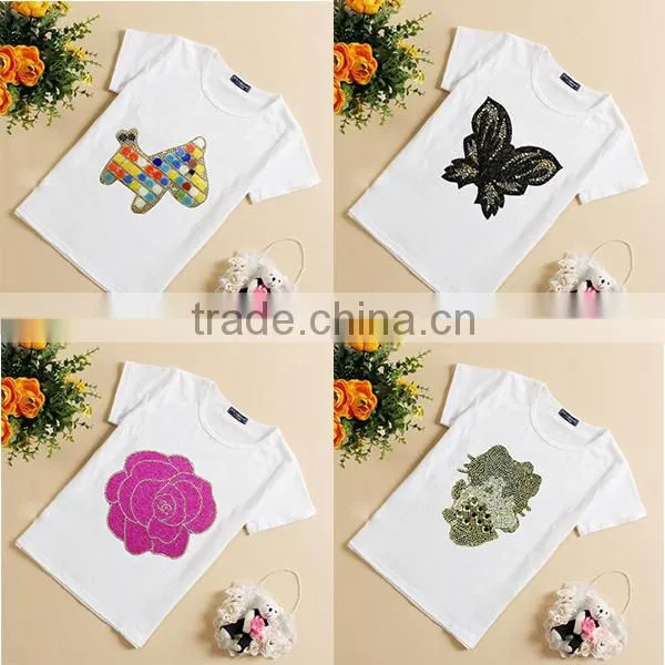2016 New arrival Iron on diamond rose /flower patches