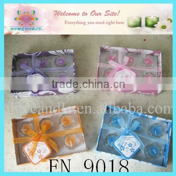 decorative art candles with holders gift set