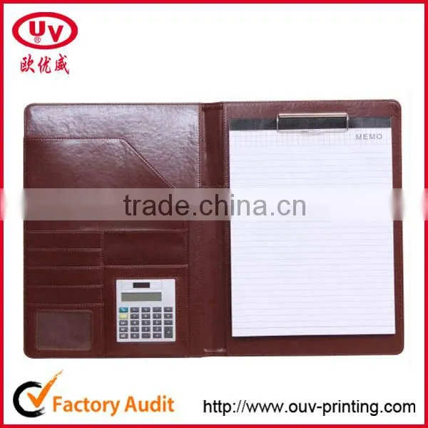 a4 pu leather notepad folder, folder with notepad