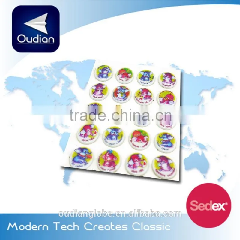 OEM custom cute cartoon puffy sticker