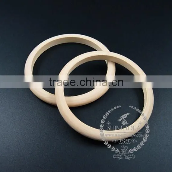 8mm width 68mm diameter natural log wood round simple bracelet bangle DIY painting bracelet supplies 1900116