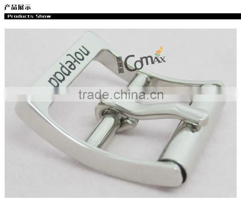 UK custom high quality shiny silver adjustable pin buckle