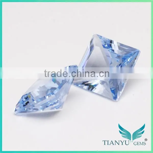 Wholesale Wuzhou Gem Processing Loose 104# blue Synthetic Semi Precious Gem Stones