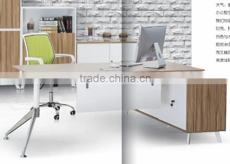 2014 High end L shaped wood executive table | manager table -ED01