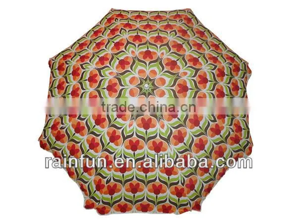 2016 China outdoor printed colorful beach umbrella