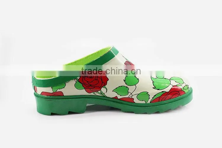 Most popular Customised designs Colorful Waterproof wedge heel rain boots