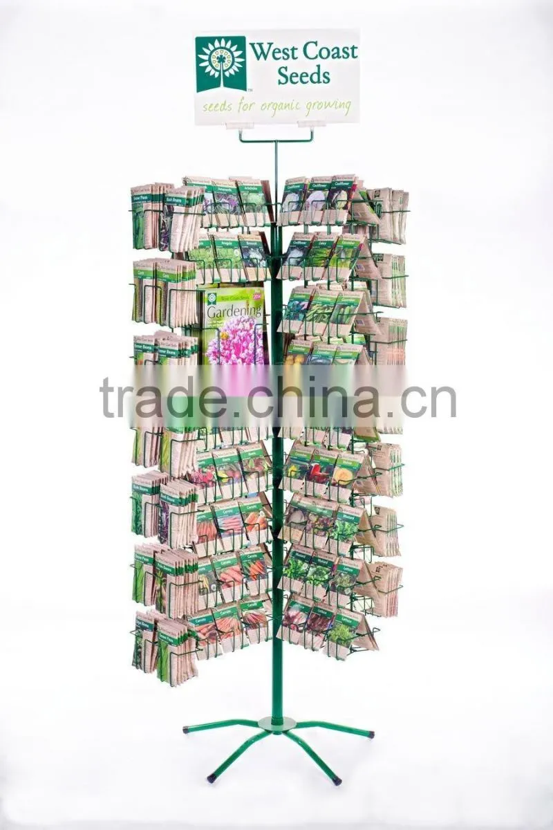 Garden or Flower Seeds Pole Display Rack