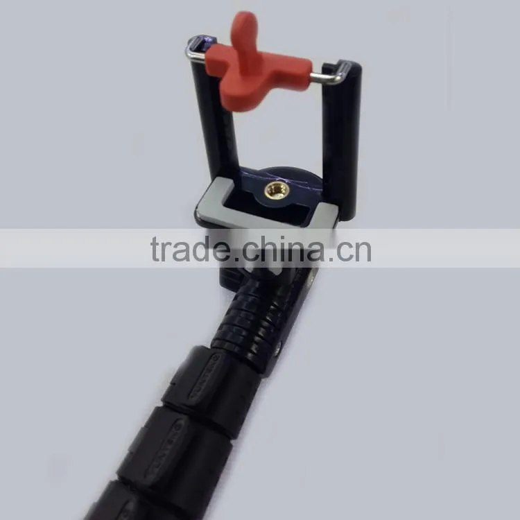 Extendable Handheld Monopod With Clip Mount Holder For Smartphones
