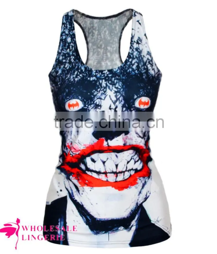 Black Horror Womens Zombie Printed Tank Top BX013 workout tank top