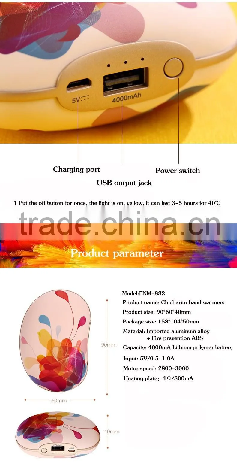 Hot selling mini power bank vibrating and massage machine hand warmers with home use