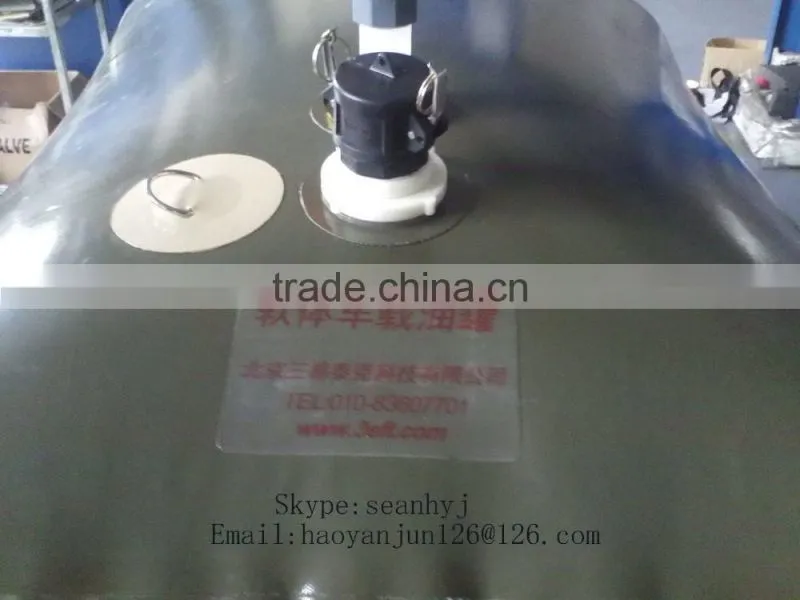 Folding oil bag for truck base or platform
