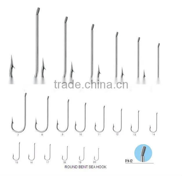 Round Bent Sea Hook,Commercial Fishhooks