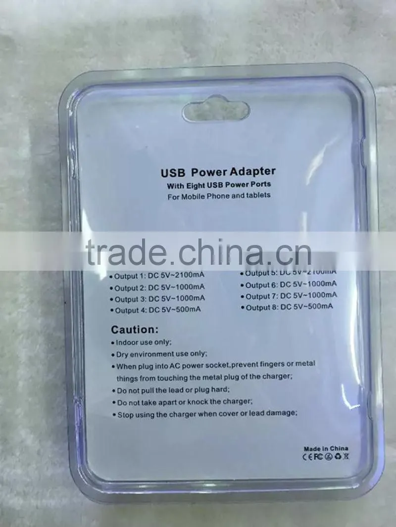 Wholesales USB socket EU/USA/AU/UK USB plug fast 8 port USB charger