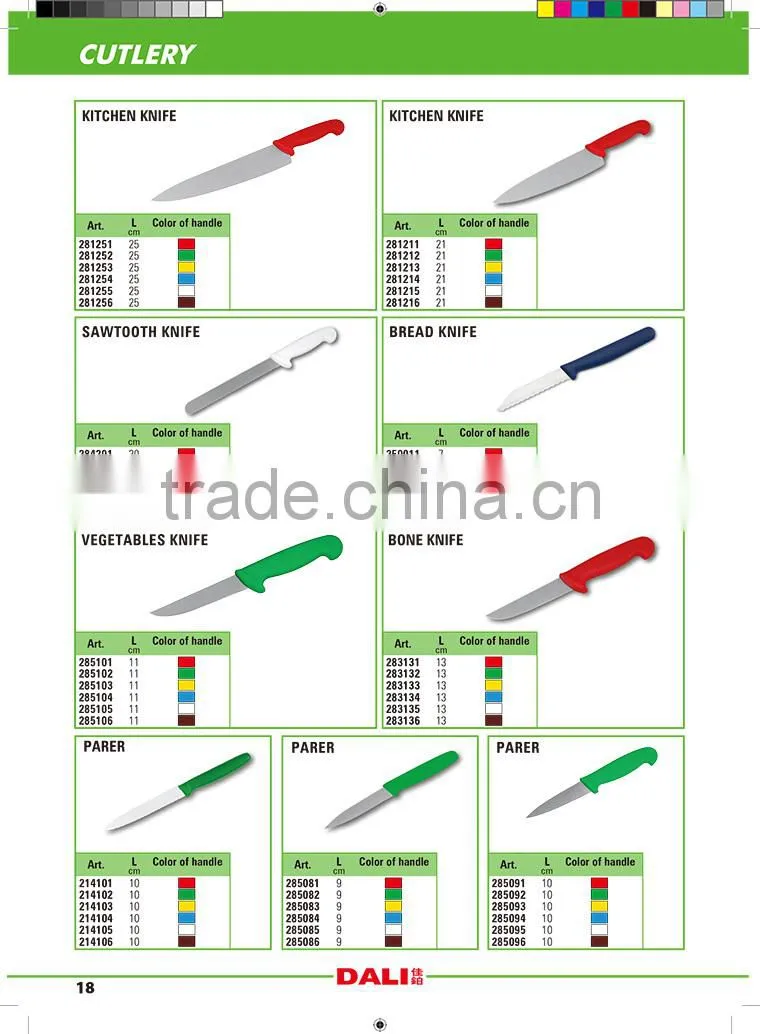 high quality best kitchen knife / titanium kitchen knife set / bone cutting kitchen knife