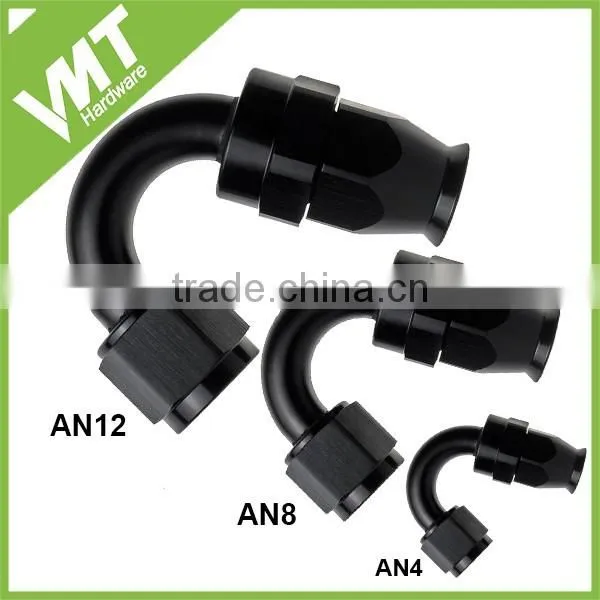 aluminum 6an 150 degree gas line ptfe hose ends