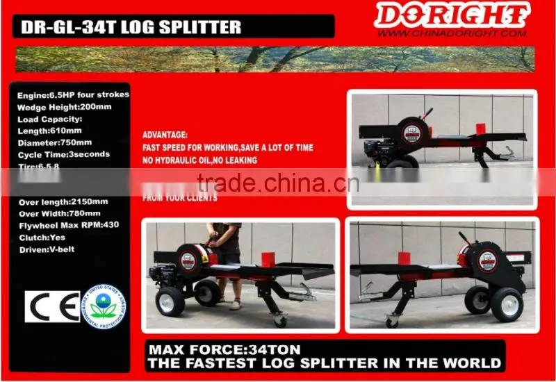 good quality cheap price wholesale 34T Mechanical Log Splitter,cheap log splitter