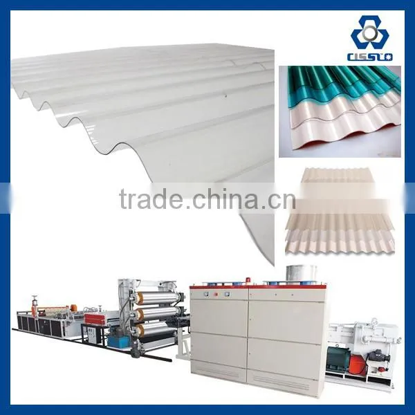 Corrugated roof sheet extrusion machine