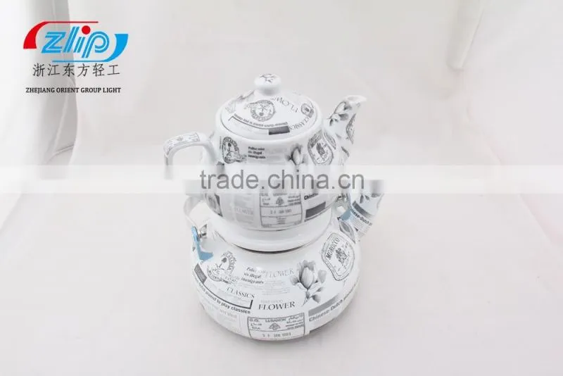2.4+0.9 L Enamel Kettle